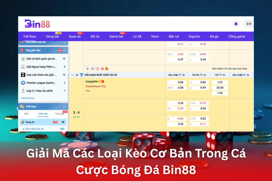 Hướng Dẫn Cá Cược Bóng Đá Bin88 Từ A-Z: Tự Tin Bắt Kèo Thắng Lớn Ngay Từ Lần Đầu