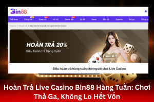 ảnh đại diện Hoàn Trả Live Casino Bin88 Hàng Tuần: Chơi Thả Ga, Không Lo Hết Vốn