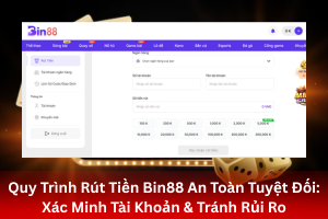 ảnh đại diện Quy Trình Rút Tiền Bin88 An Toàn Tuyệt Đối: Xác Minh Tài Khoản & Tránh Rủi Ro