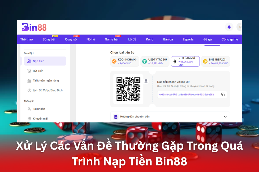 Xử Lý Các Vấn Đề Thường Gặp Trong Quá Trình Nạp Tiền Bin88